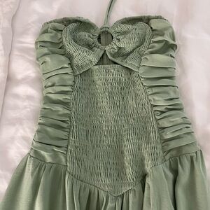 Green Strapless Dress